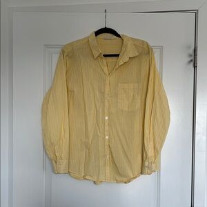 GAP Yellow Button Down Shirt with Long Sleeves